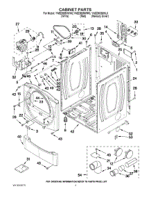 02 - Cabinet Parts parts for Whirlpool Dryer YWED9250WL0 from AppliancePartsPros.com