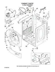 02 - Cabinet Parts parts for Whirlpool Dryer WGD9150WW0 from AppliancePartsPros.com