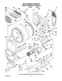 03 - Bulkhead Parts parts for Whirlpool Dryer YWED9600TW2 from AppliancePartsPros.com