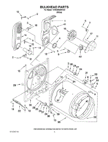 03 - Bulkhead Parts parts for Whirlpool Dryer 1CWGD5200VQ1 from AppliancePartsPros.com