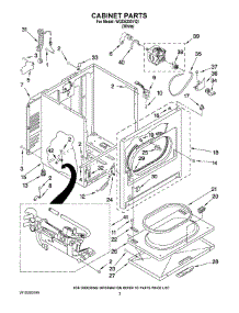 02 - Cabinet Parts parts for Whirlpool Dryer WGD5200VQ1 from AppliancePartsPros.com
