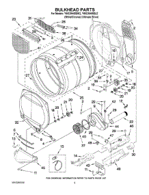 03 - Bulkhead Parts parts for Whirlpool Dryer YWED9400SW2 from AppliancePartsPros.com
