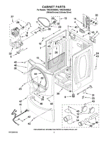 02 - Cabinet Parts parts for Whirlpool Dryer YWED9400SU2 from AppliancePartsPros.com