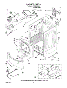 02 - Cabinet Parts parts for Whirlpool Dryer YWED9300VU1 from AppliancePartsPros.com