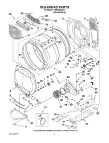 03 - Bulkhead Parts parts for Whirlpool Dryer YWED9300VU1 from AppliancePartsPros.com