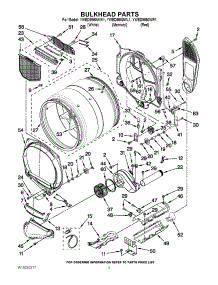 03 - Bulkhead Parts parts for Whirlpool Dryer YWED9550WR1 from AppliancePartsPros.com