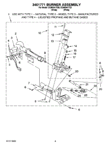 04 - 3401771 Burner Assembly, Optional Parts (Not Included) parts for Whirlpool Dryer CGM2941TQ0 from AppliancePartsPros.com