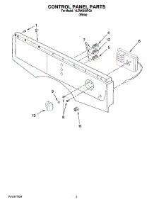 02 - Control Panel Parts parts for Whirlpool Dryer YLEW0050PQ3 from AppliancePartsPros.com