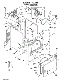 02 - Cabinet Parts parts for Whirlpool Dryer 3DWED5605SQ0 from AppliancePartsPros.com