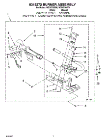 04 - 8318272 Burner Assembly, Optional Parts (Not Included) parts for Whirlpool Dryer WGD5790SQ0 from AppliancePartsPros.com