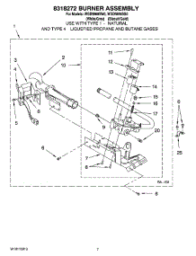 04 - 8318272 Burner Assembly, Optional Parts (Not Included) parts for Whirlpool Dryer WGD5856SG0 from AppliancePartsPros.com