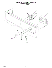02 - Control Panel Parts parts for Whirlpool Dryer LEW0050PQ2 from AppliancePartsPros.com