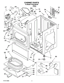 02 - Cabinet Parts parts for Whirlpool Dryer 8TCEP2760KQ0 from AppliancePartsPros.com