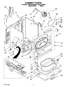 02 - Cabinet Parts parts for Whirlpool Dryer 7MWG77900SB0 from AppliancePartsPros.com
