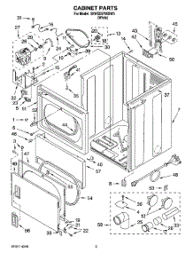 02 - Cabinet Parts parts for Whirlpool Dryer 3XWED5705SW0 from AppliancePartsPros.com