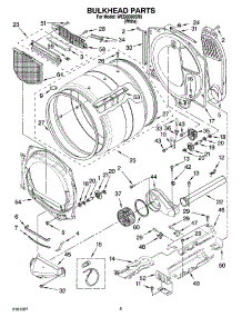 03 - Bulkhead Parts parts for Whirlpool Dryer WED8500SR0 from AppliancePartsPros.com