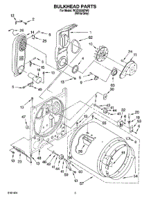 03 - Bulkhead Parts parts for Whirlpool Dryer WGD5820SW0 from AppliancePartsPros.com