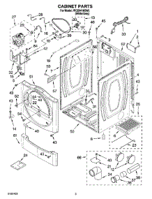 02 - Cabinet Parts parts for Whirlpool Dryer WGD8410SW0 from AppliancePartsPros.com