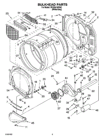 03 - Bulkhead Parts parts for Whirlpool Dryer WGD8410SW0 from AppliancePartsPros.com