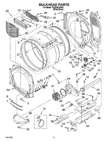 03 - Bulkhead Parts parts for Whirlpool Dryer WED8410SW0 from AppliancePartsPros.com
