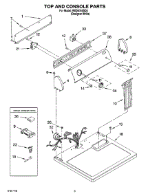 02 - Top And Console Parts parts for Whirlpool Dryer WED5310SQ0 from AppliancePartsPros.com
