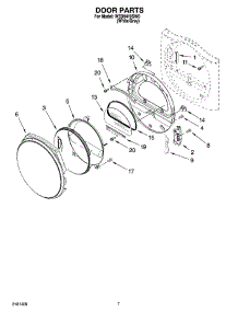04 - Door Parts, Optional Parts (Not Included) parts for Whirlpool Dryer WED8410SW0 from AppliancePartsPros.com