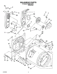 03 - Bulkhead Parts parts for Whirlpool Dryer WGD5810SW0 from AppliancePartsPros.com