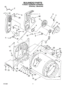 03 - Bulkhead Parts parts for Whirlpool Dryer WGD5800SG0 from AppliancePartsPros.com