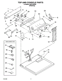 02 - Top And Console Parts parts for Whirlpool Dryer WED5700SW0 from AppliancePartsPros.com