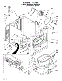 02 - Cabinet Parts parts for Whirlpool Dryer WGD5600ST0 from AppliancePartsPros.com