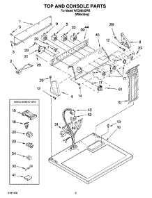 02 - Top And Console Parts parts for Whirlpool Dryer WED5810SW0 from AppliancePartsPros.com