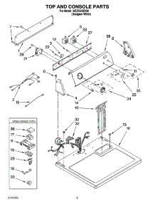 02 - Top And Console Parts parts for Whirlpool Dryer WED5530SQ0 from AppliancePartsPros.com