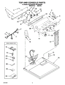 02 - Top And Console Parts parts for Whirlpool Dryer WED5900SB0 from AppliancePartsPros.com