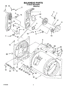 03 - Bulkhead Parts parts for Whirlpool Dryer WGD5700SW0 from AppliancePartsPros.com