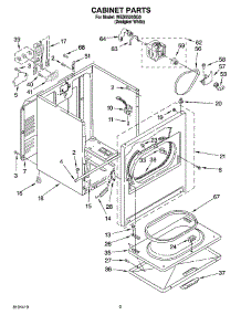 02 - Cabinet Parts parts for Whirlpool Dryer WED5520SQ0 from AppliancePartsPros.com
