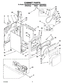 02 - Cabinet Parts parts for Whirlpool Dryer WGD6400SW0 from AppliancePartsPros.com