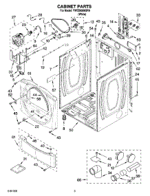 02 - Cabinet Parts parts for Whirlpool Dryer YWED8500SR0 from AppliancePartsPros.com