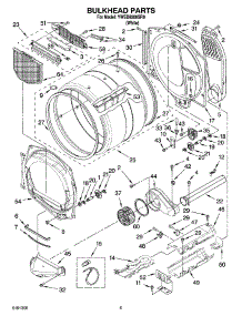 03 - Bulkhead Parts parts for Whirlpool Dryer YWED8500SR0 from AppliancePartsPros.com