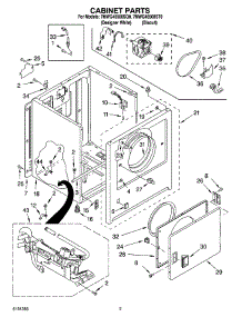 02 - Cabinet Parts parts for Whirlpool Dryer 7MWG45500SQ0 from AppliancePartsPros.com