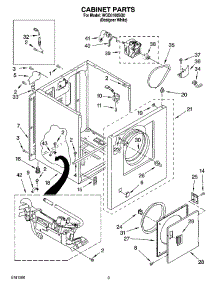 02 - Cabinet Parts parts for Whirlpool Dryer WGD5100SQ0 from AppliancePartsPros.com