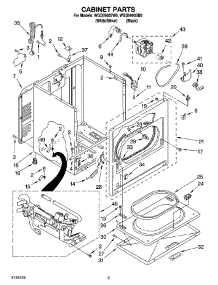 02 - Cabinet Parts parts for Whirlpool Dryer WGD5900SB0 from AppliancePartsPros.com
