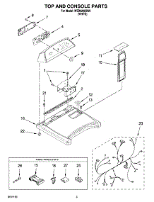 02 - Top And Console Parts parts for Whirlpool Dryer WED6200SW0 from AppliancePartsPros.com