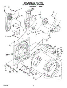 03 - Bulkhead Parts parts for Whirlpool Dryer WGD5900SW0 from AppliancePartsPros.com