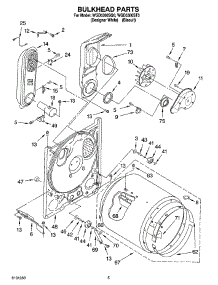 03 - Bulkhead Parts parts for Whirlpool Dryer WGD5300SQ0 from AppliancePartsPros.com
