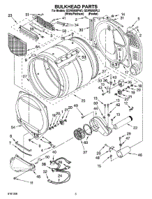 03 - Bulkhead Parts parts for Whirlpool Dryer GGW9260PW3 from AppliancePartsPros.com