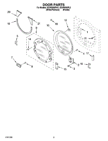 05 - Door Parts, Optional Parts (Not Included) parts for Whirlpool Dryer GGW9260PL3 from AppliancePartsPros.com