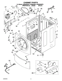 02 - Cabinet Parts parts for Whirlpool Dryer GGW9250PW3 from AppliancePartsPros.com