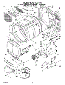 03 - Bulkhead Parts parts for Whirlpool Dryer GGW9250PW3 from AppliancePartsPros.com