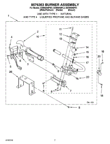 04 - 8576353 Burner Assembly parts for Whirlpool Dryer GGW9250PT3 from AppliancePartsPros.com