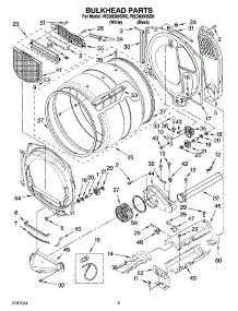 03 - Bulkhead Parts parts for Whirlpool Dryer WED8300SW0 from AppliancePartsPros.com